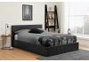 4ft6 Double Berlinda Black Faux leather ottoman bed frame 5